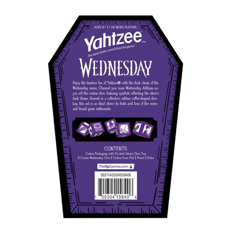 Wednesday Adams Yahtzee-