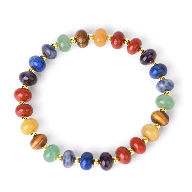 Bracelet des 7 chakras en pierres naturelles véritables (version 6.0)