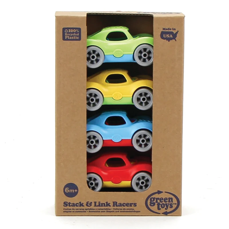 Green Toys Stack & Link Set of 4 racers