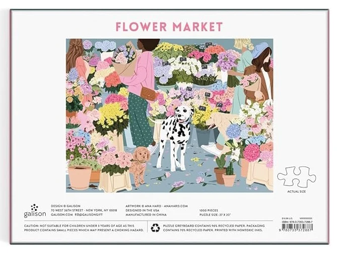 Puzzle Flower Market - 1000 pièces - Galison