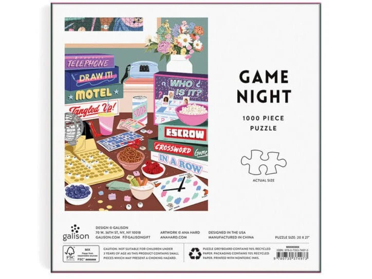 Puzzle Game Night - 1000 pièces - Galison