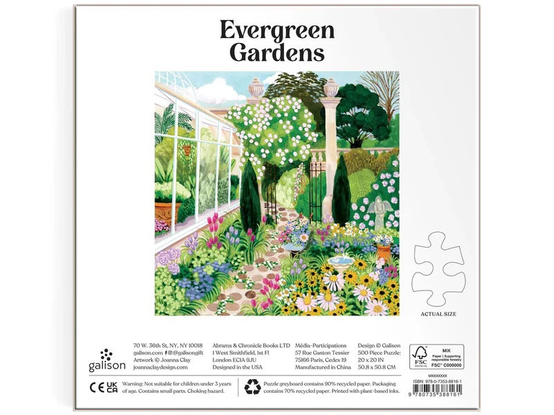 Puzzle Evergreen Gardens - 500 pièces - Galison