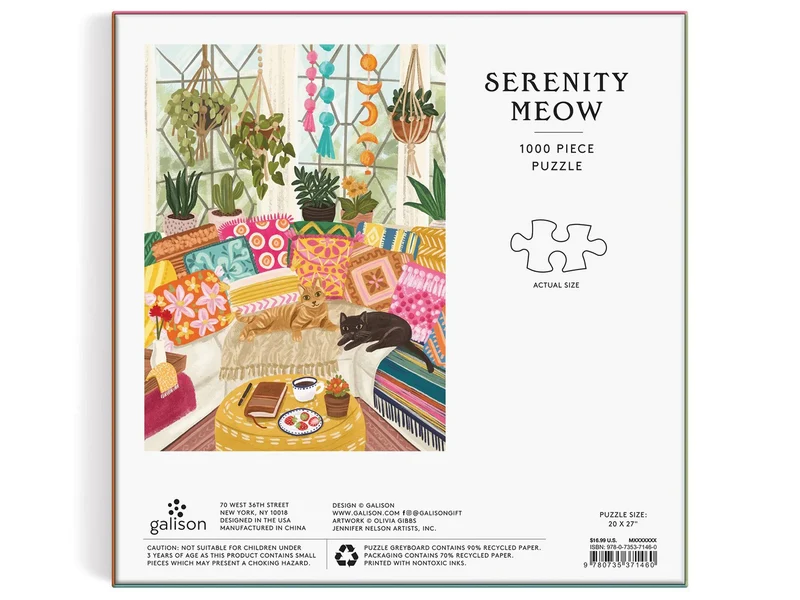Puzzle Serenity Meow - 1000 pièces - Galison