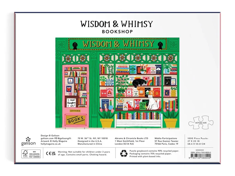 Puzzle Wisdom & Whimsy Bookshop - 1000 pièces - Galison