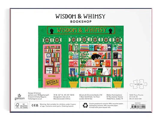Puzzle Wisdom & Whimsy Bookshop - 1000 pièces - Galison