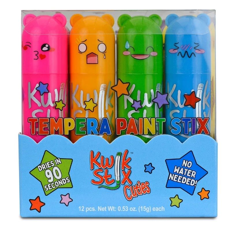 The Pencil Grip Kwik Stix Cuties Paint Sticks 12-Pack Set