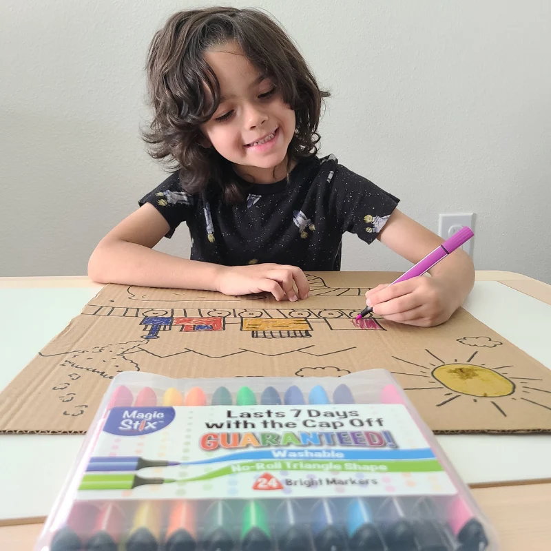 The Pencil Grip Magic Stix Triangular Markers 24-Pack Set