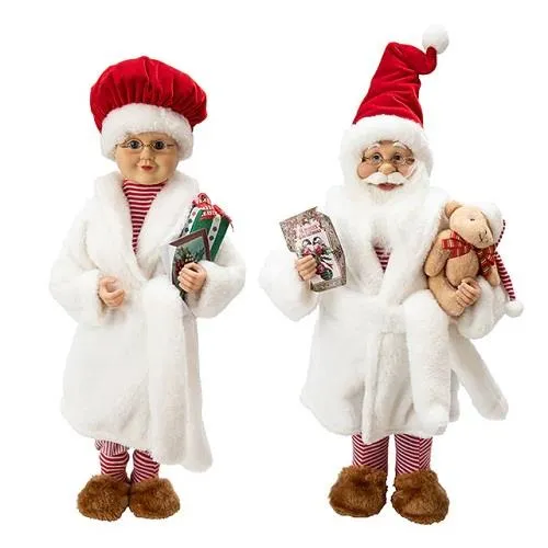 Santa Claus With Bathrobe Figurine Père Noël en robe de chambre