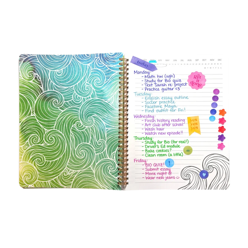 OOLY Artful Notes Wildscape Reverse Coloring Notebook 100 Pages