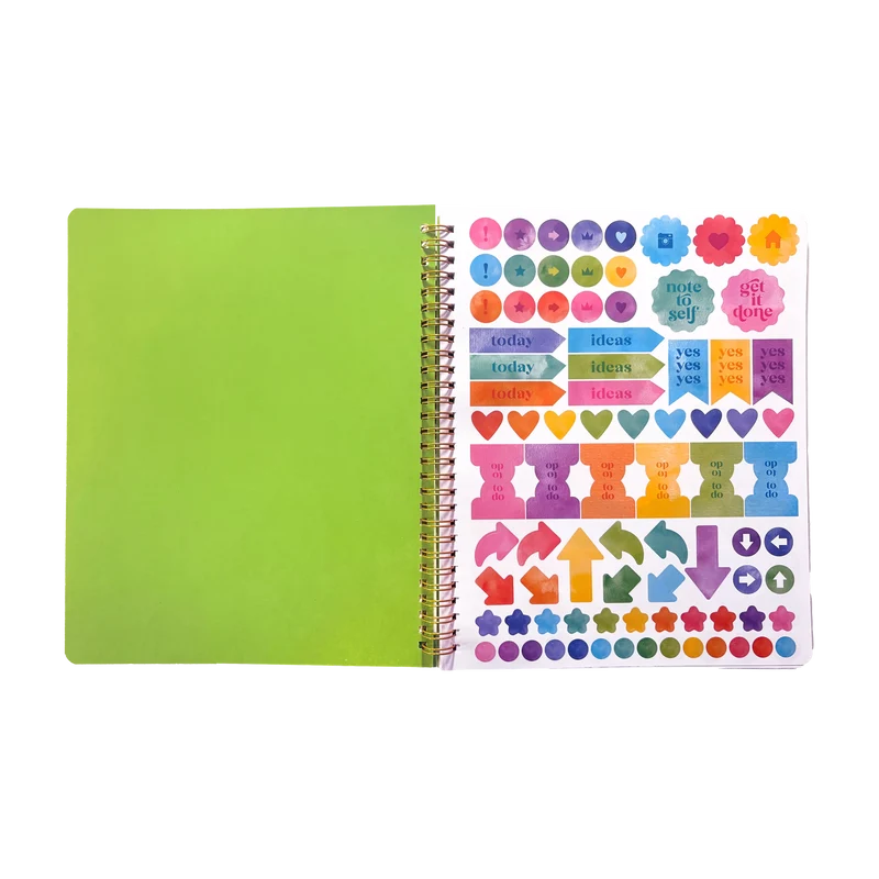 OOLY Artful Notes Wildscape Reverse Coloring Notebook 100 Pages
