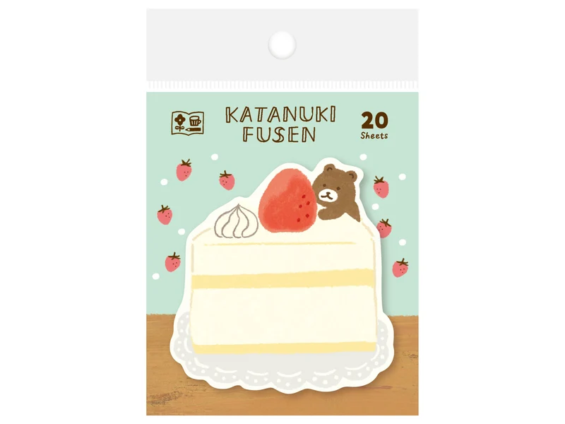 Notes adhésives japonaises - Gâteau et ours gourmand - Watashi-Biyori