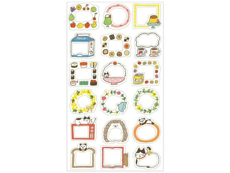 Planche de 18 stickers planner - Jolis cadres