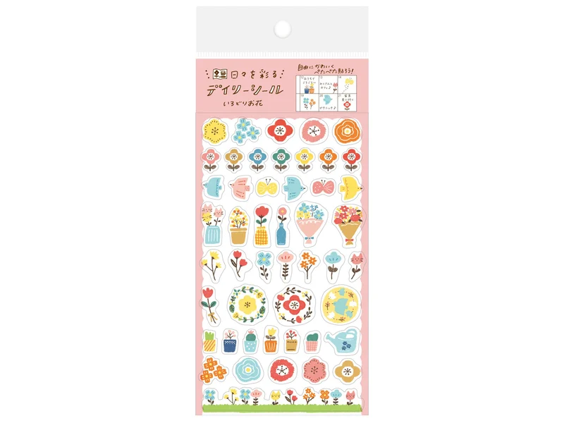 Planche de 48 stickers planner - Fleurs