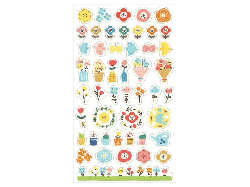 Planche de 48 stickers planner - Fleurs