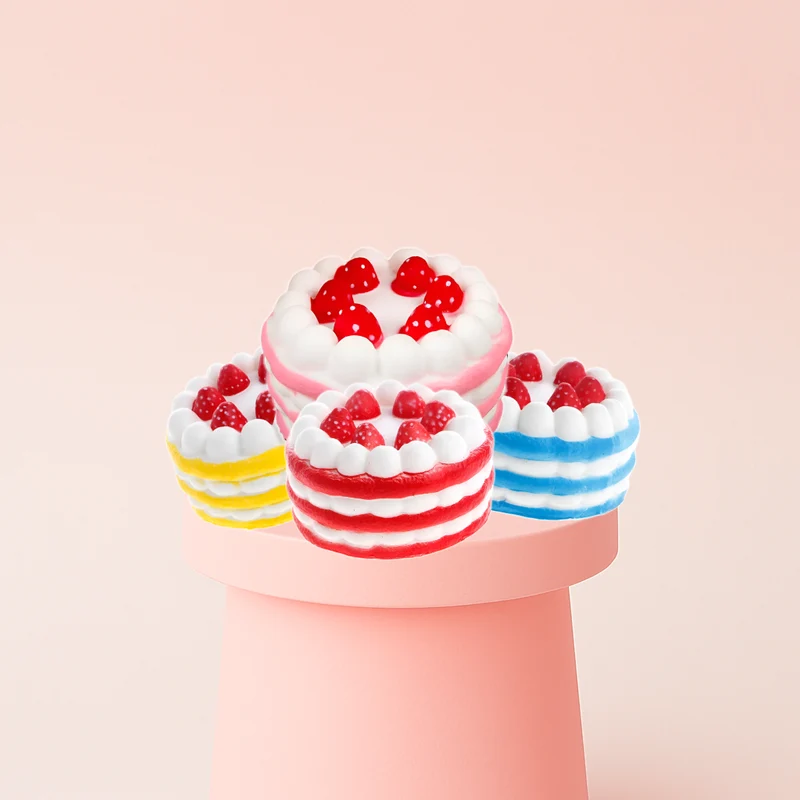 Jumbo Strawberry Cake Squishy Stress Toy