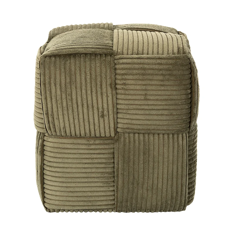 POUF COTELE TRESSE SCOTT VERT