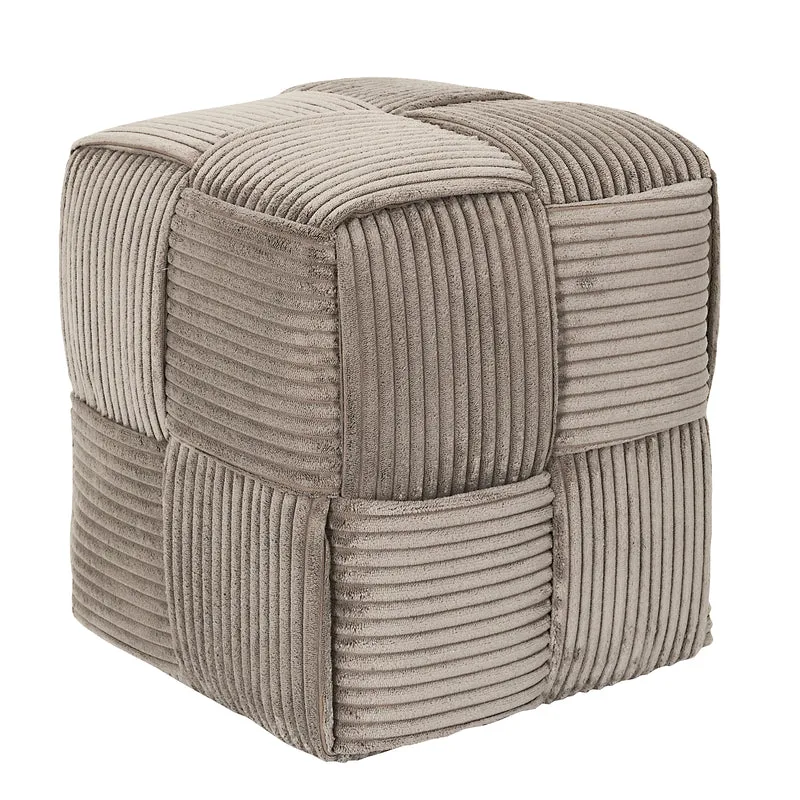 POUF COTELE TRESSE SCOTT TAUPE