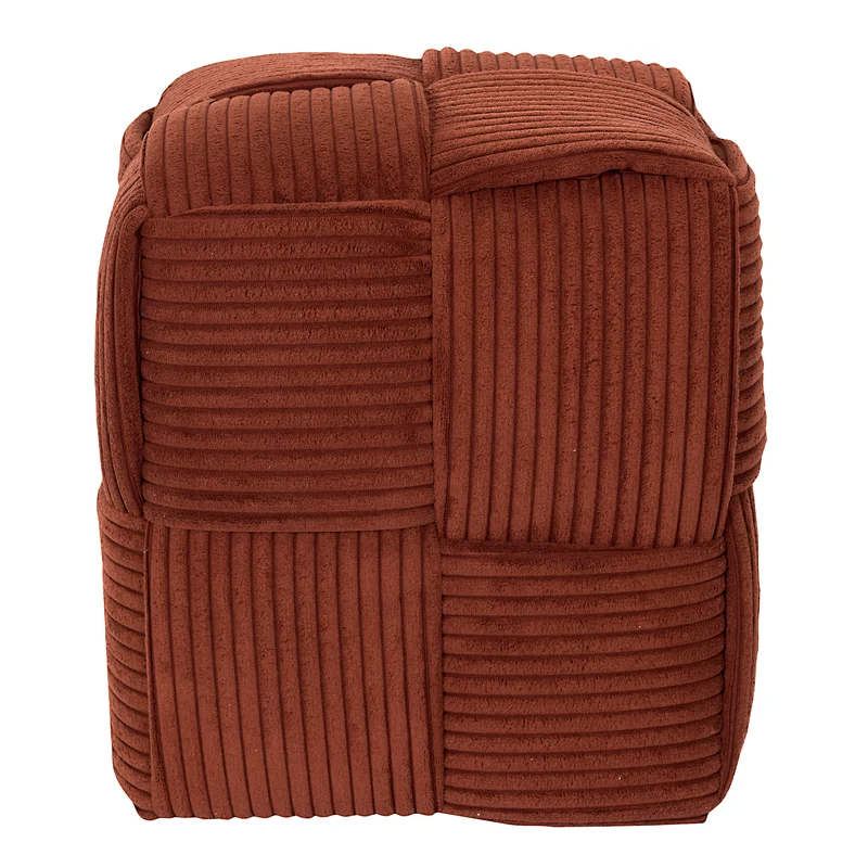 POUF COTELE TRESSE SCOTT TERRACOTTA
