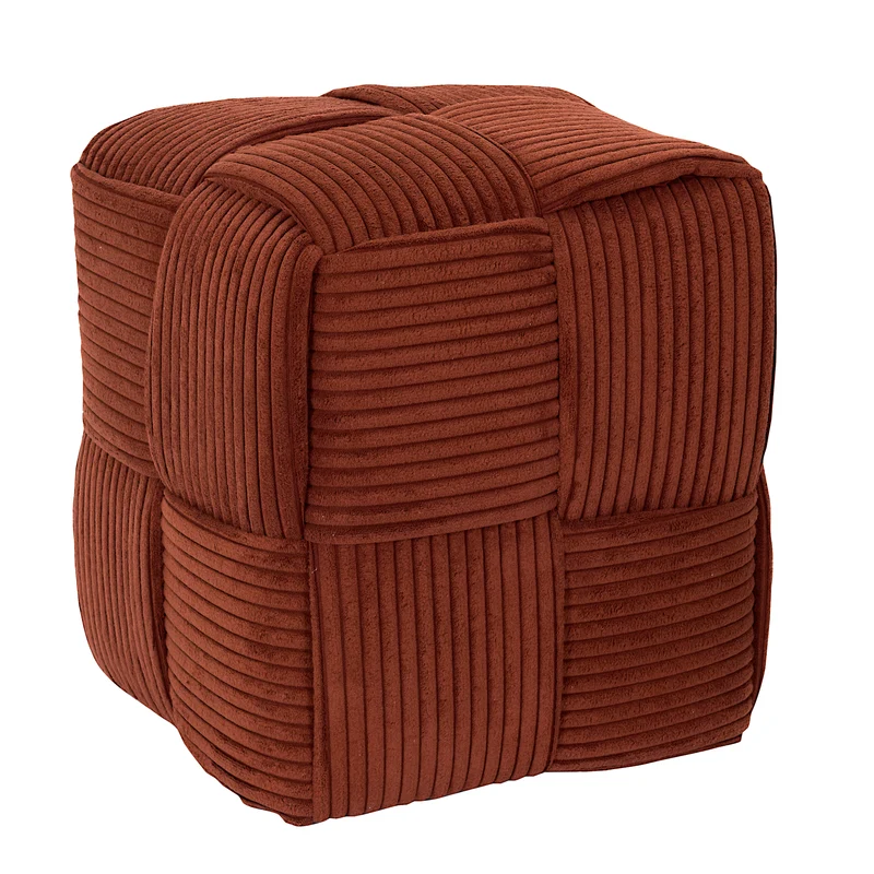 POUF COTELE TRESSE SCOTT TERRACOTTA