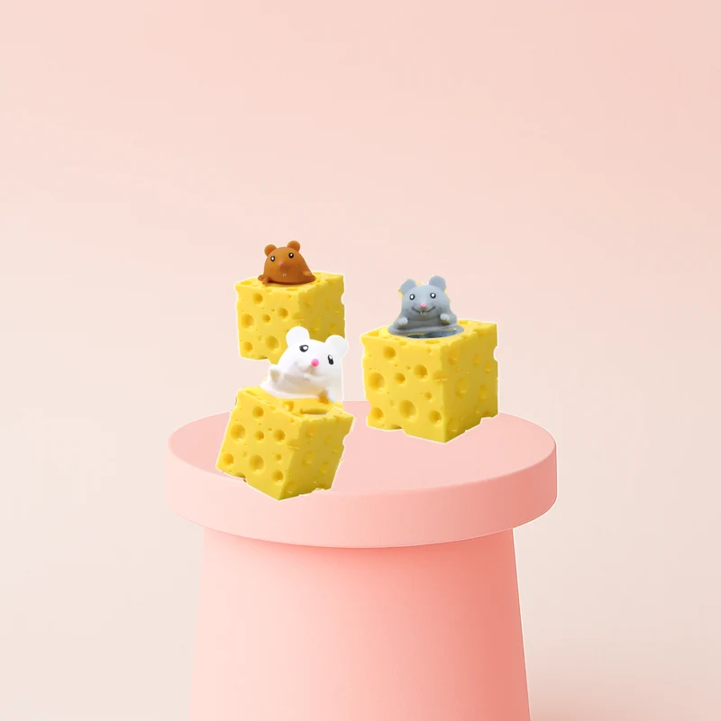 Cheese Mouse Squeeze Toy
