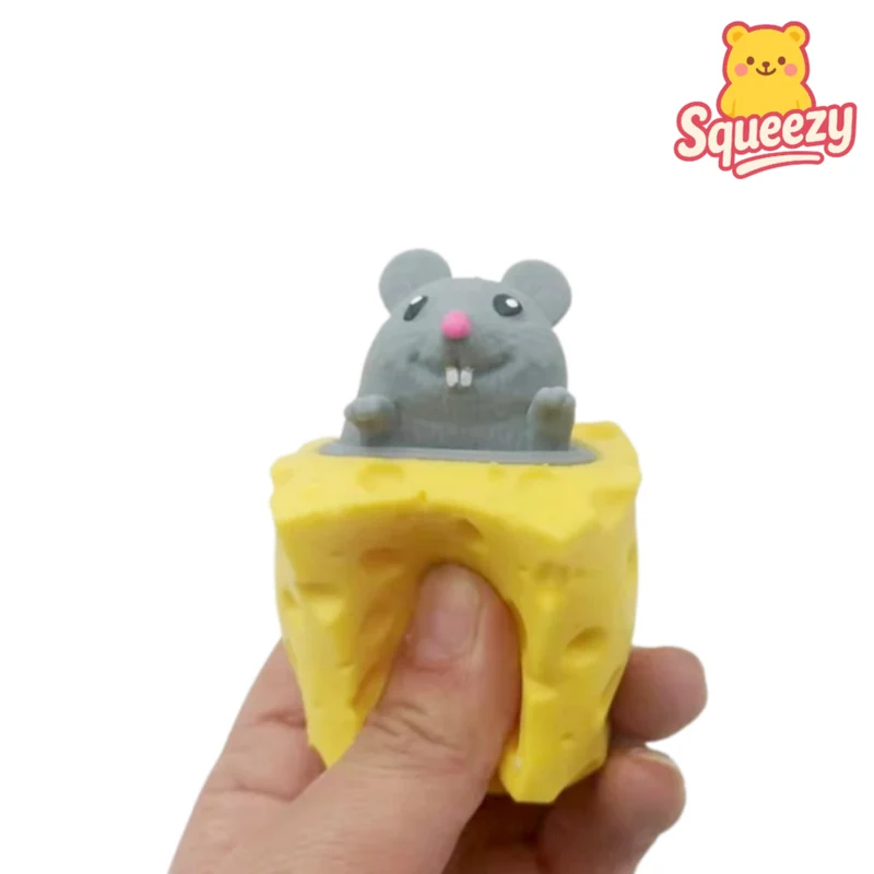 Cheese Mouse Squeeze Toy