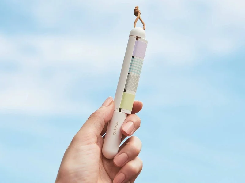 Stylo distributeur de masking tape - Kanmido Mako jaune pastel