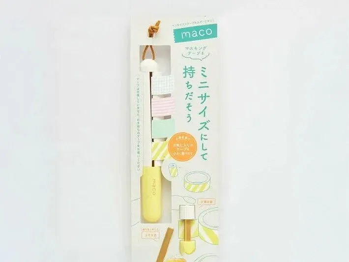 Stylo distributeur de masking tape - Kanmido Mako jaune pastel