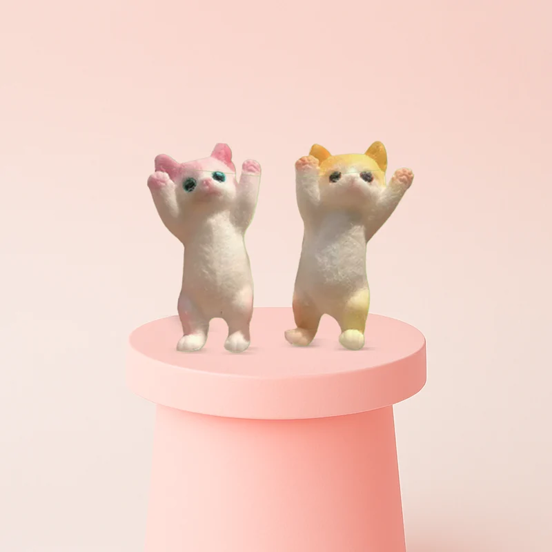 Hands-Up Cat Squishies Small Size Super Soft Slow Rising Stress Relief Toy