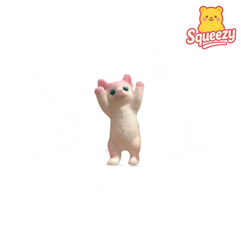 Hands-Up Cat Squishies Small Size Super Soft Slow Rising Stress Relief Toy