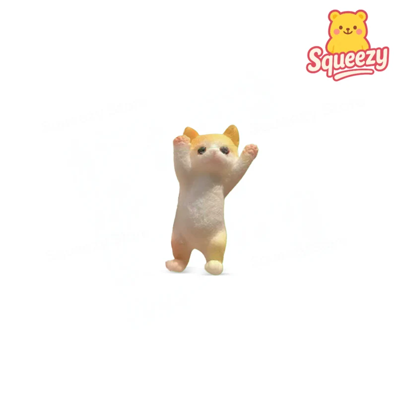 Hands-Up Cat Squishies Small Size Super Soft Slow Rising Stress Relief Toy