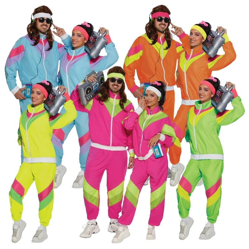 80's Tracksuit Group Costumes for Adults