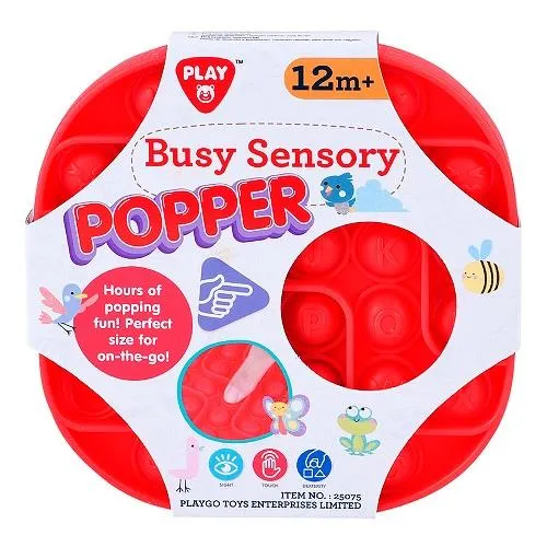 Busy Sensory Popper Alphabet Red - Popper Sensoriel Actif Alphabet Rouge