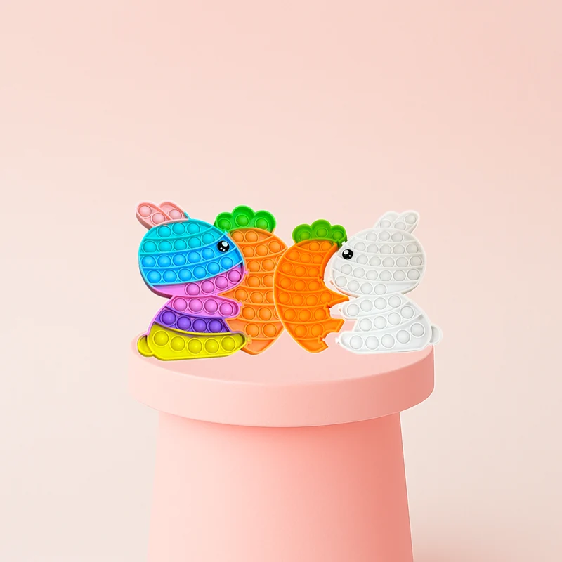 Bunny Rabbit Carrot pop it Stress Relief Toy