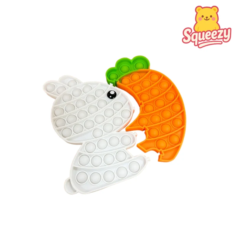 Bunny Rabbit Carrot pop it Stress Relief Toy