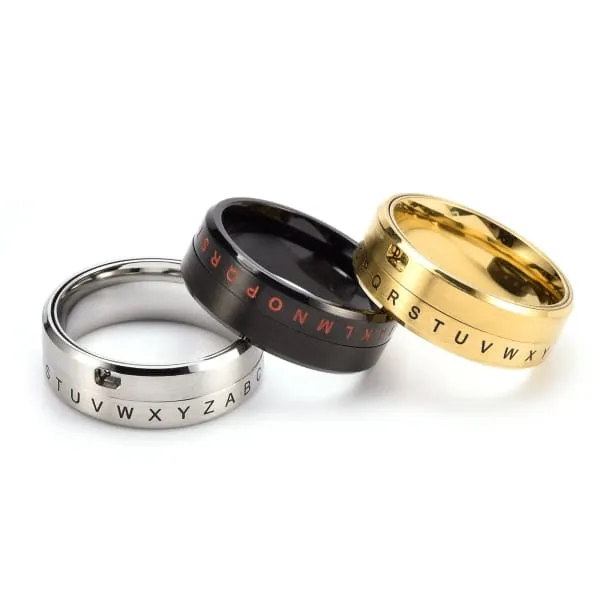 Bague anti-stress avec lettres