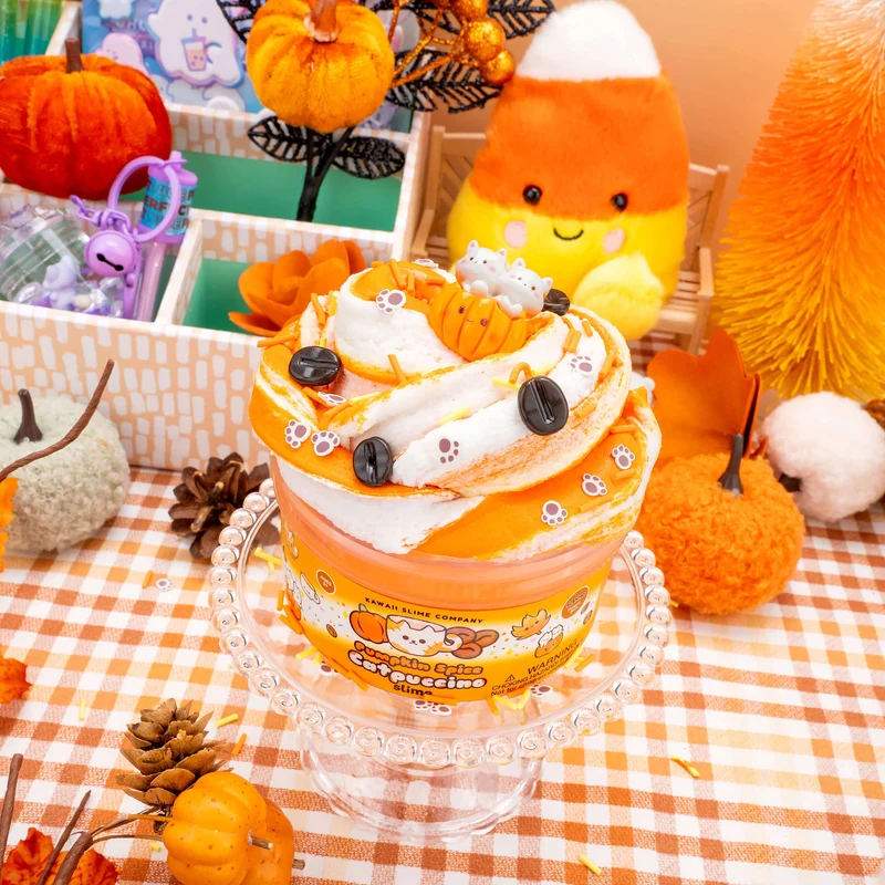Pumpkin Spice Catpuccino Butter Signature Dome™ Kawaii Slime