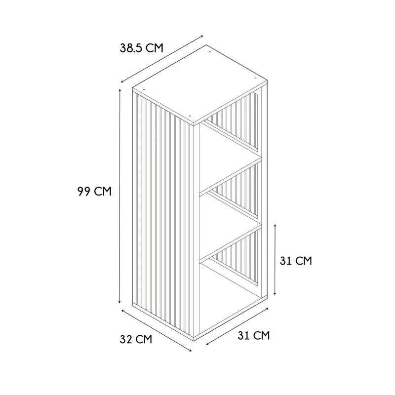 RANGEMENT MODULABLE 3 CASES KLAUS