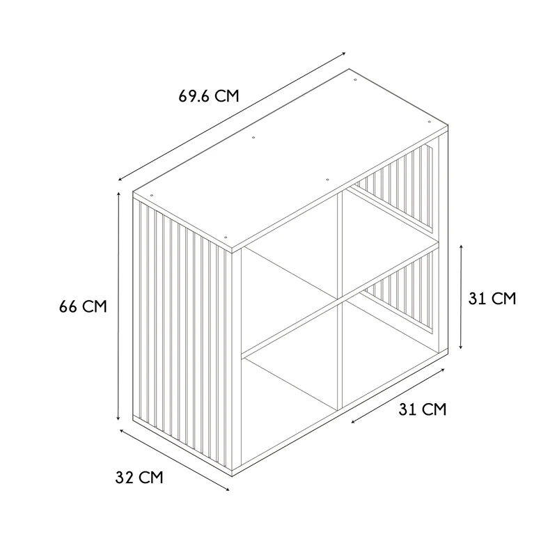 RANGEMENT MODULABLE 4 CASES KLAUS