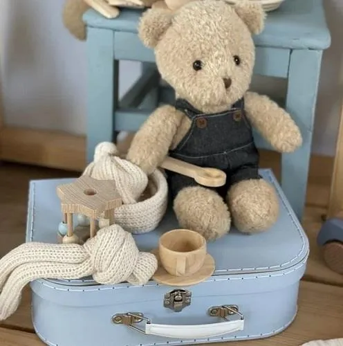Morris et sa Valise Avec Habits Peluche