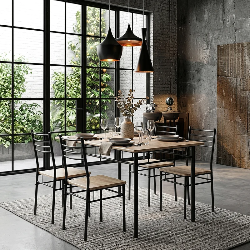 TABLE ET 4 CHAISES LOKA