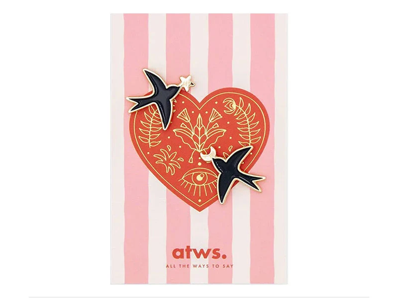 Lot de 2 Pin's Hirondelles Swallows - ATWS