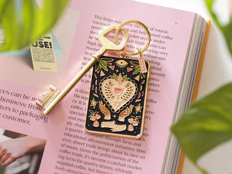 Porte-clés en émail Tarot Tipsy Card - ATWS