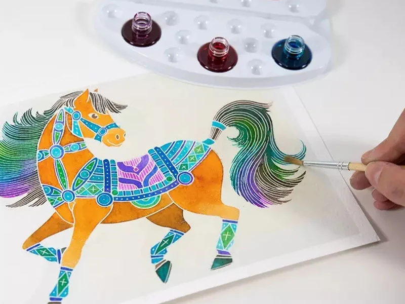 Coffret Aquarellum junior - Chevaux