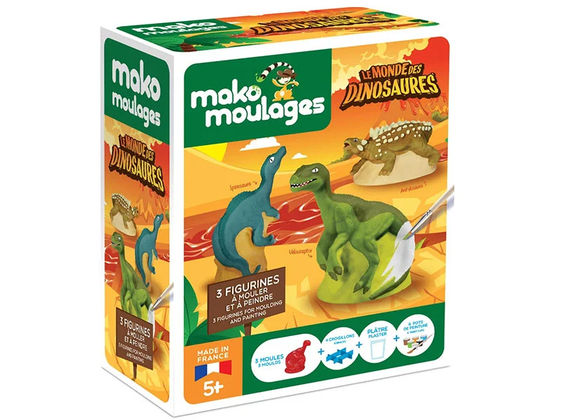 Le Monde des dinosaures 3 Figurines - Mako moulages