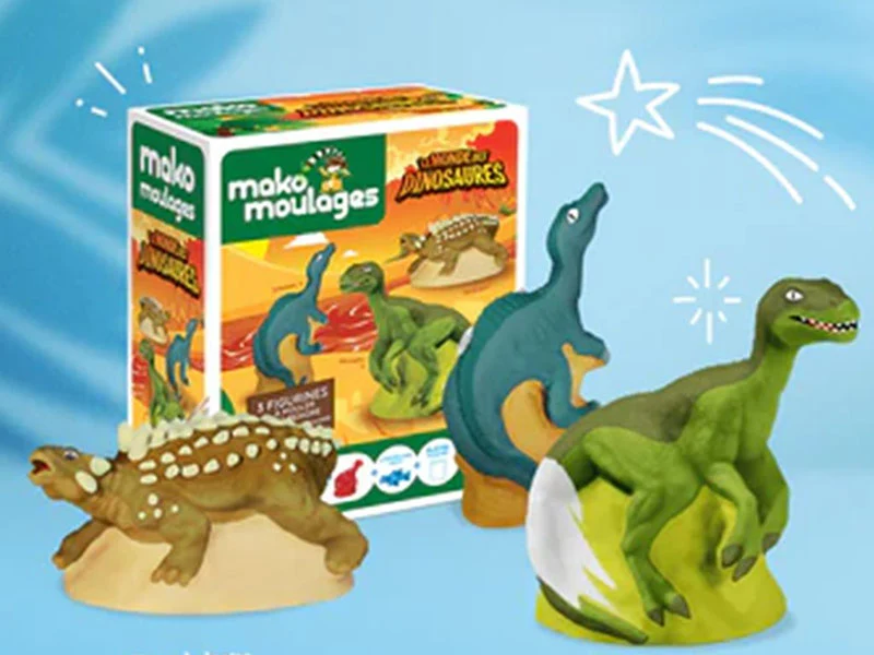 Le Monde des dinosaures 3 Figurines - Mako moulages