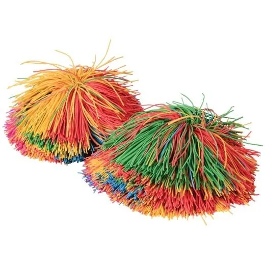 Sensory Pom Pom Ball 4-Inch Rubber Toy