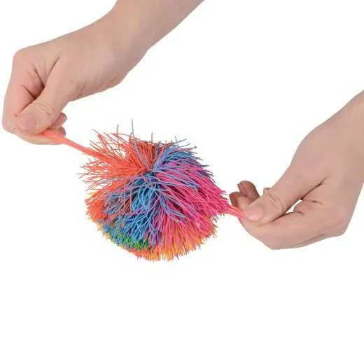 Sensory Pom Pom Ball 4-Inch Rubber Toy