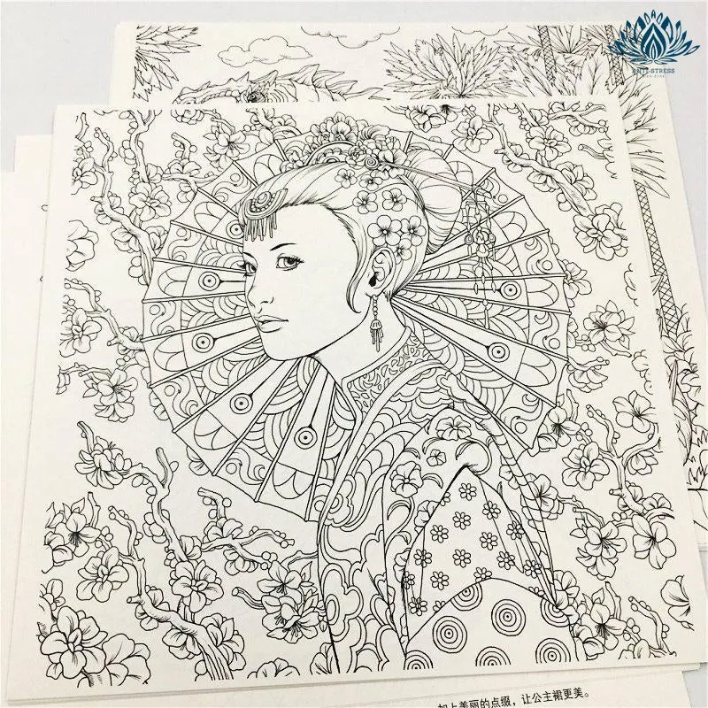 Coloriage anti stress tatouage