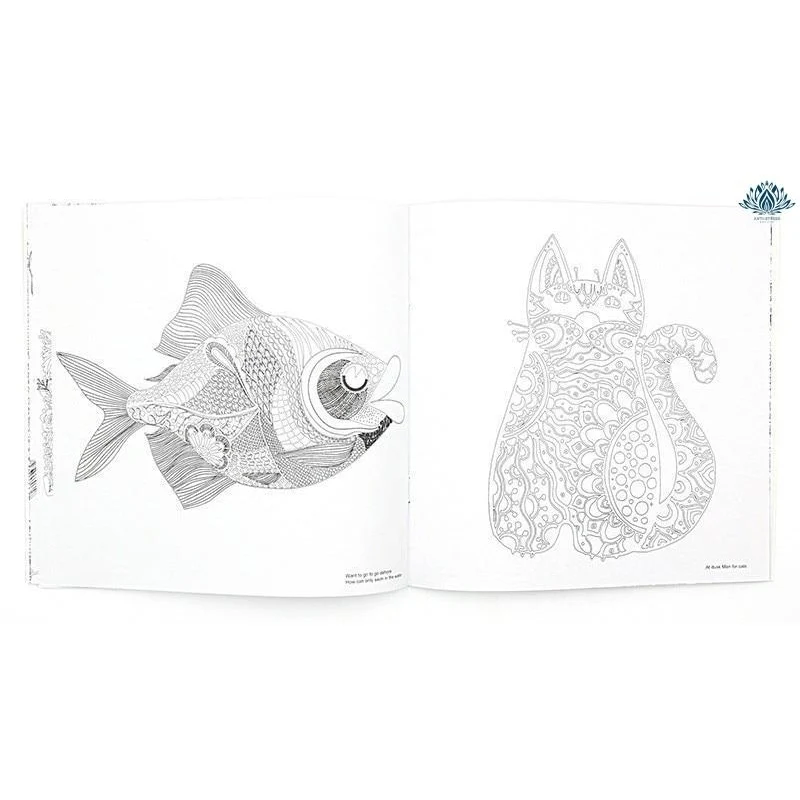Coloriage anti stress animaux fantastiques
