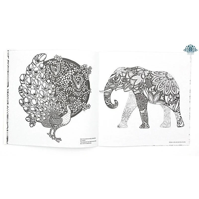 Coloriage anti stress animaux fantastiques